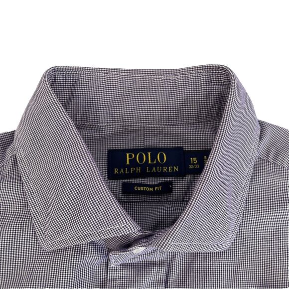 Mens Polo Ralph Lauren Custom Fit Purple Long Sleeve Dress Shirt Size 15-32/33 - Picture 2 of 7